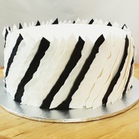 Ruffle Fondant Diagonal Cake